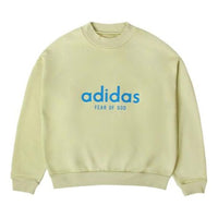Men's adidas x Fear of God Crossover Alphabet Logo Round Neck Pullover Autumn Green HM8110