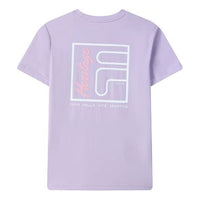 FILA Athletics Casual Sports Breathable Alphabet Printing Short Sleeve Purple A51M123108F-VT