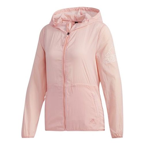 (WMNS) adidas Windbreaker Bos Jacket Windproof Pink Red FT2886
