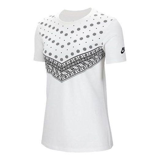 (WMNS) Nike Sportswear Athleisure Casual Sports Short Sleeve White CV8013-100