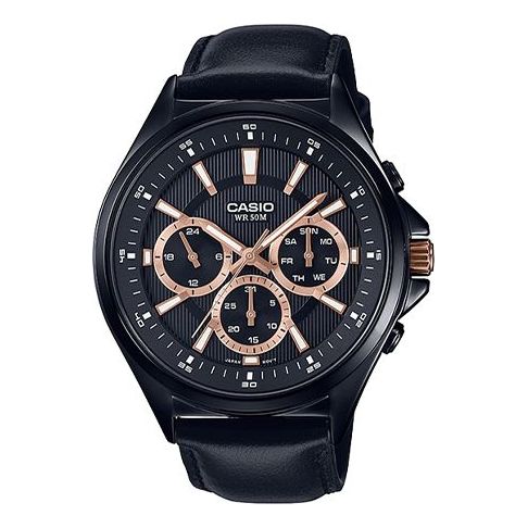 Casio Standard Analog Watch 'Black Gold' MTP-E303BL-1A22021