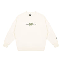 New Balance Logo Print Sweatshirt 'White Green' AMT13365-IV