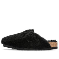 (WMNS) Birkenstock Boston Big Buckle Shearling Narrow Fit 'Black' 1025700