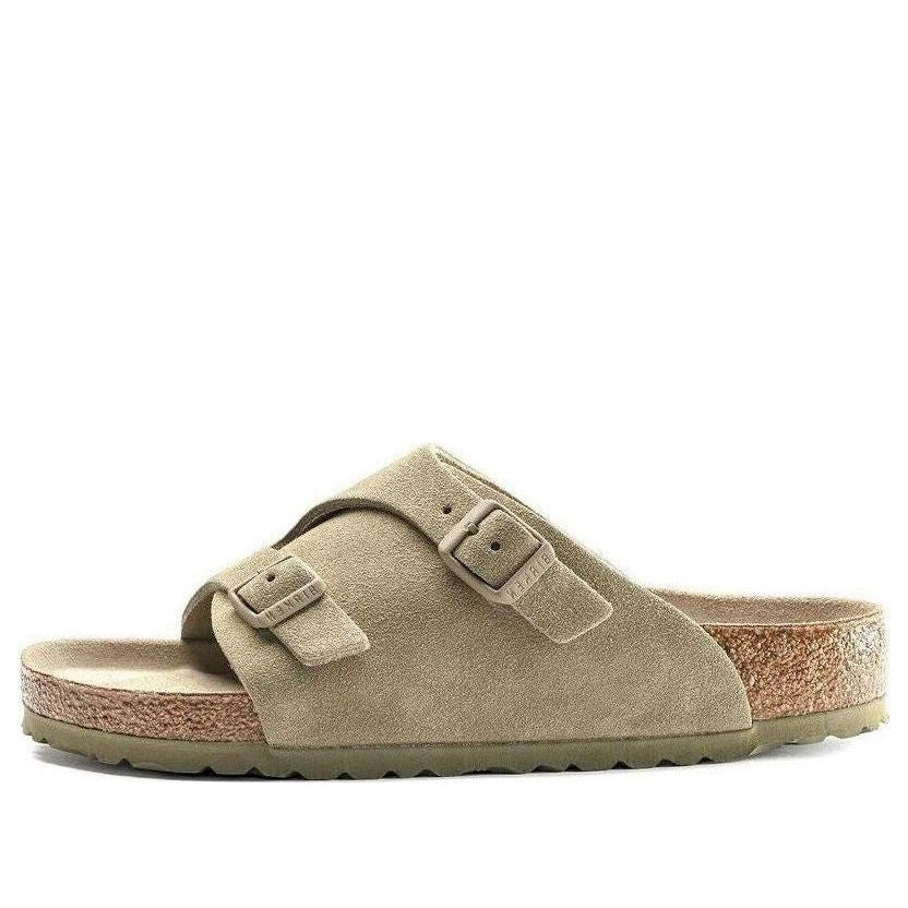 Birkenstock Zurich Soft Footbed Suede Sandals'Faded Khaki' 1019197