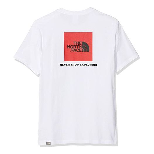 THE NORTH FACE Back logo Short Sleeve Couple Style White T92TX2-FN4
