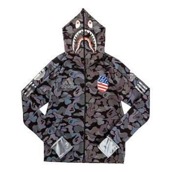 adidas x A Bathing Ape SB Shark Hooded Jacket 'Camouflage Black' BAPE-ADIDAS-2