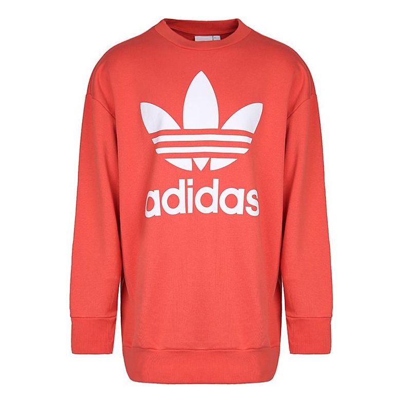 adidas originals Men's Sweatshirt Trefoil Oversized Red/Orange CW1237