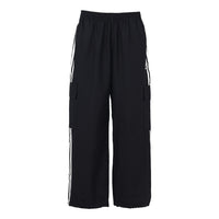 adidas originals 3-Stripes Cargo Woven Breathable Running Sports Pants Black GN3449