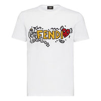 Men's FENDI FW20 limited Mr Doodle Series White FAF532AEM5F0ZNM