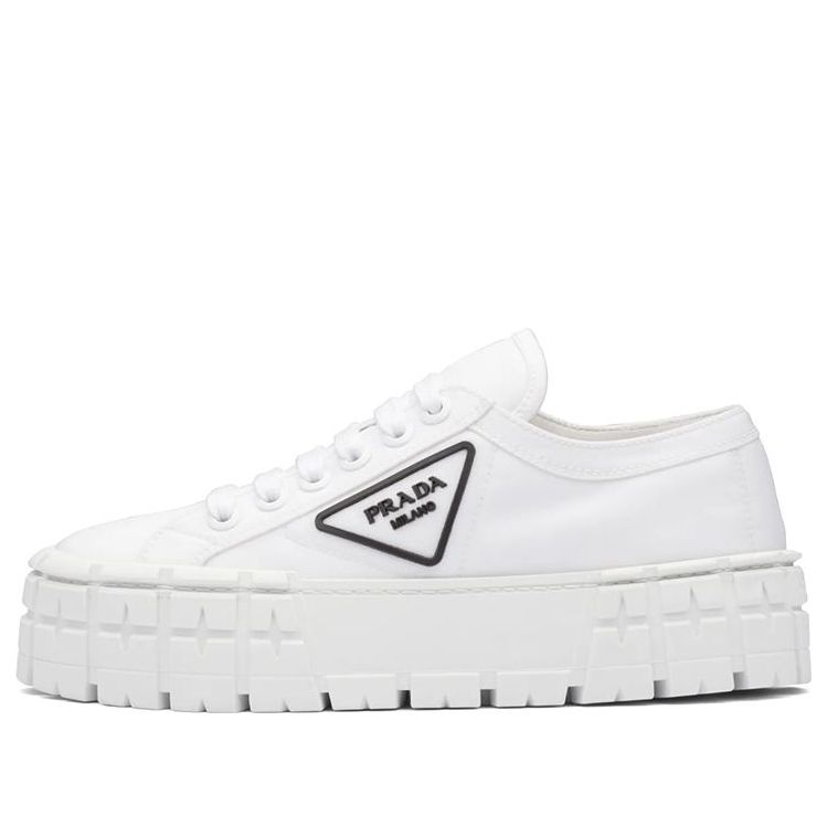 (WMNS) PRADA Double Wheel Re-nylon Gabardine Sneakers 'White' 1E260M_3LFX_F0009_F_050