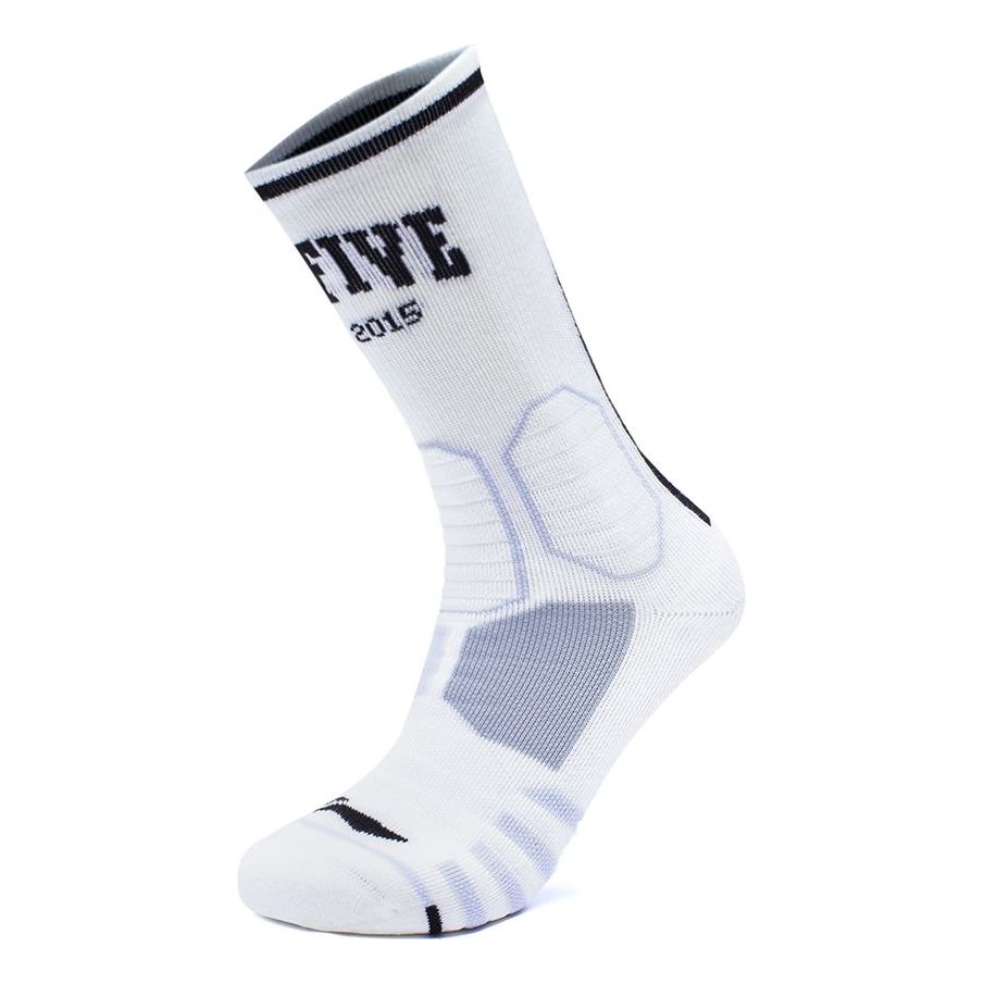 Li-Ning BadFive Mid Cut Basketball Socks 'White' AWLT053-2