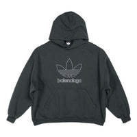 Balenciaga x adidas Logo Oversized Hoodie 'Green White' 712396TNVA93775