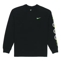Nike As M Nsw Gc Ls Tee Alphabet Pattern Printing Athleisure Casual Sports Long Sleeves Black DO6946-010