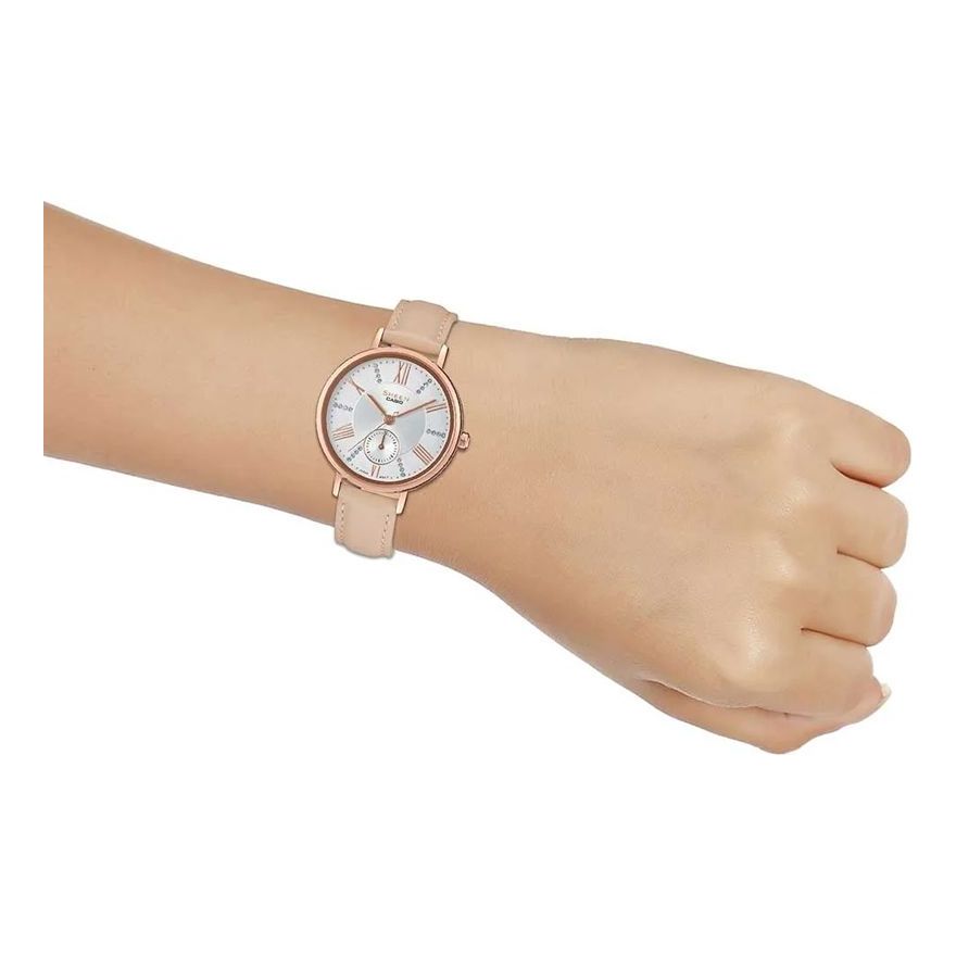 CASIO SHEENSeries es /White Waterproof Creamy Analog SHE-3066PGL-7B