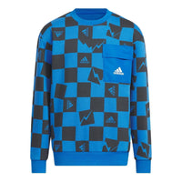 (GS) adidas Knit Warm Crew Sweatshirt 'Blue Black' IN5203