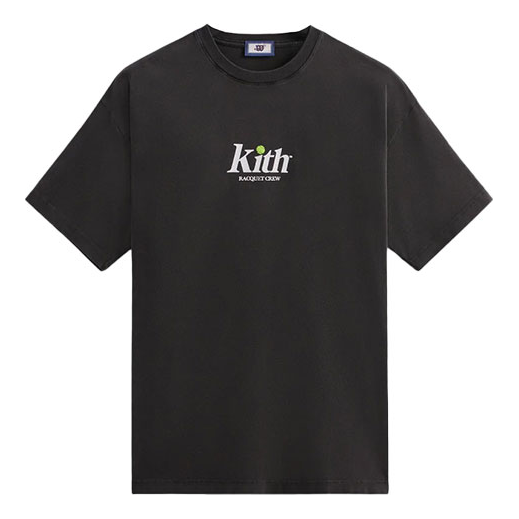 KITH x Wilson Racquet Crew Logo Vintage T-Shirt 'Black' KHM031196-001