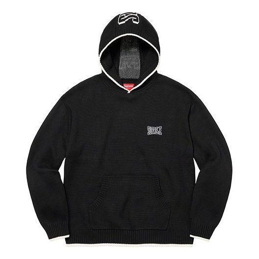 Supreme 2-Tone Hooded Sweater 'Black White' SUP-FW21-226