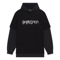 Balenciaga Slime Double Long Sleeve Hooded T-Shirt 'Black' 681029TLVF11069
