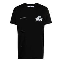 Off-White SS21 Adam Is Eve Logo Printing Round Neck Short Sleeve Ordinary Version Black OMAA027S21JER0141001