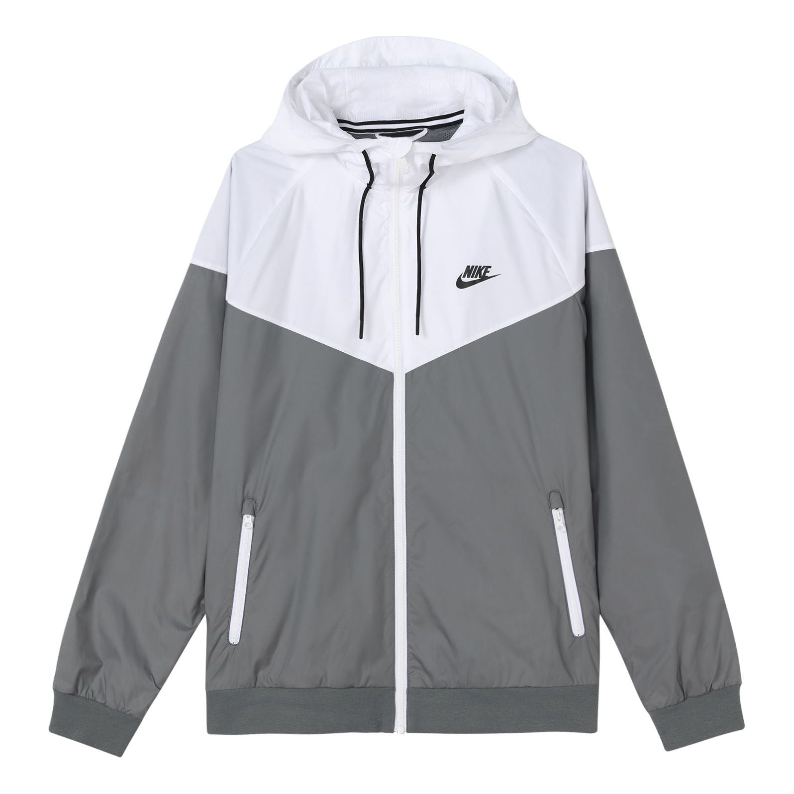 Men's Nike Contrast Color Stitching Sports Hooded Logo Jacket Autumn Green AT5271-084