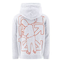 Off-White FW20 ArrowsPrinting Hooded pullover Men Grey OMHA089E20KNI0010320