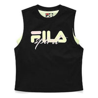 (WMNS) Fila Logo Printing Knit Sports Sleeveless Black T11W125113F-BK