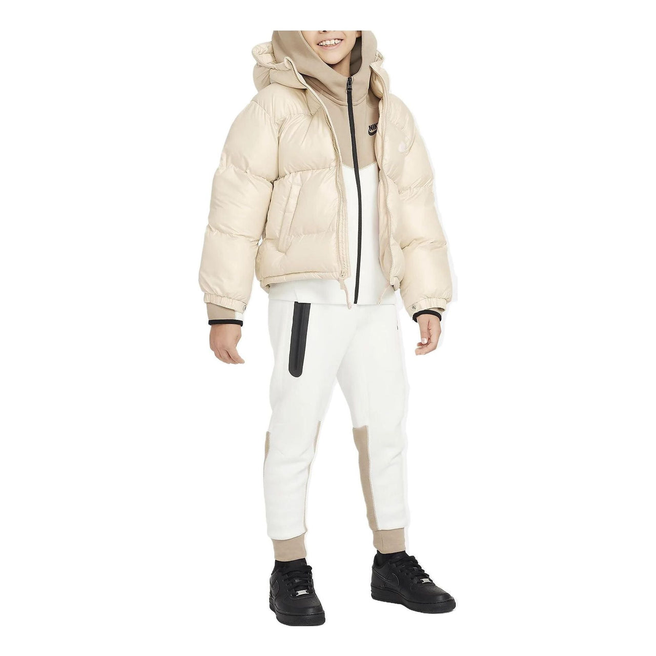 (GS) Nike Sportswear Lightweight Synthetic Fill Loose Hooded Jacket 'Sand Drift' FD2846-126