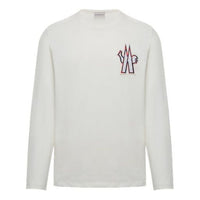 Moncler Chest Logo Long Sleeve Crewneck For Men White 0918D701208390T034