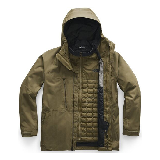 THE NORTH FACE Men's Thermoball Eco Snow Triclimate Down Jacket Green NF0A3LZ137U