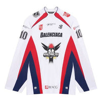 Men's Balenciaga SS21 Hockey Sports Mesh Long Sleeves White 657105TKV248090