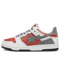A BATHING APE Sk8 Sta White Red 1H80-191-017