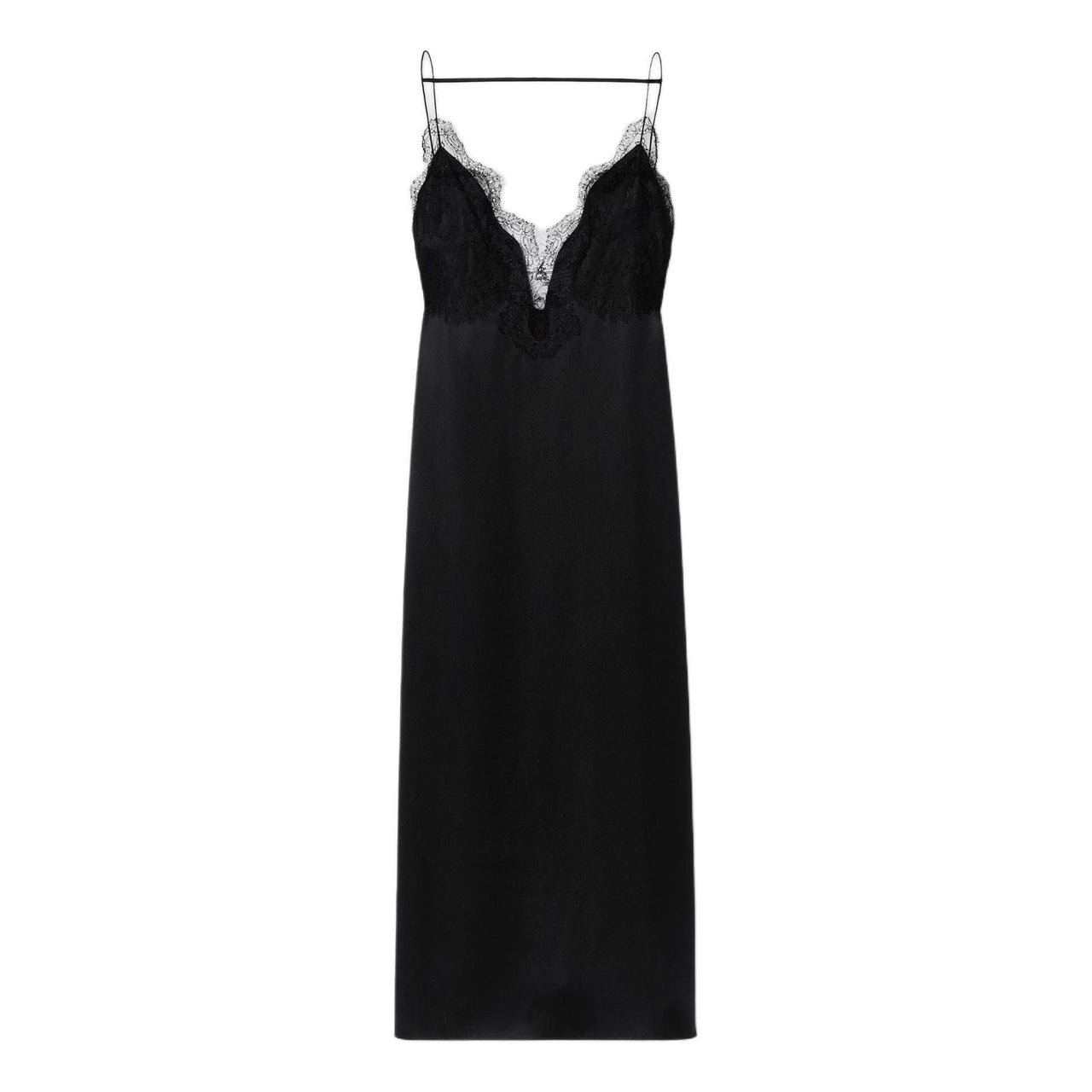 (WMNS) Gucci Silk And Lace Long Dress 'Black' 788104-ZAQWA-1000