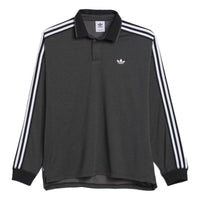 adidas Long Sleeve Polo Jersey 'Black' HK9902