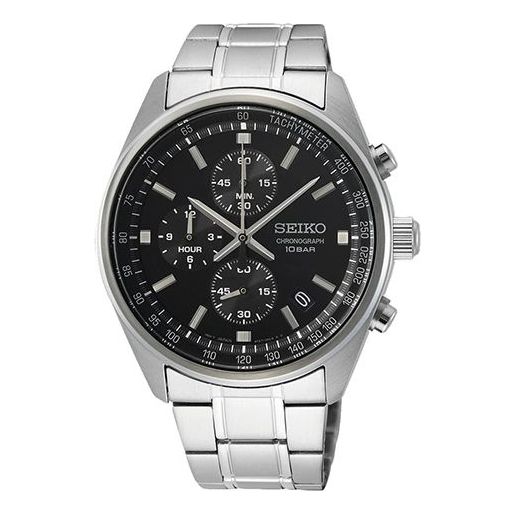 Men's SEIKO Business Steel strip Watch Black SSB379P1