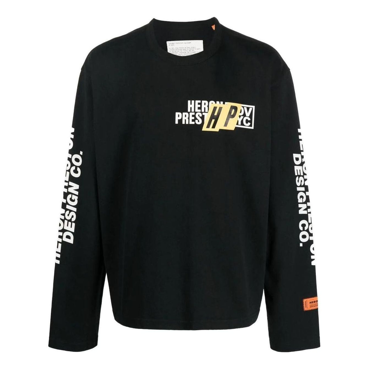 HERON PRESTON FW22 Real Estate LS T-shirt 'Black White' HMAB028F22JER0021001