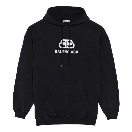 (WMNS) Balenciaga Loose hooded Long Sleeves Hoodie Black 570792TEV191000