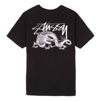 Stussy Dynasty Classic Dragon Printing Short Sleeve Unisex Black 1904300