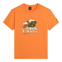 New Balance Logo Print Tee 'Orange Green' AMT22365-SKS