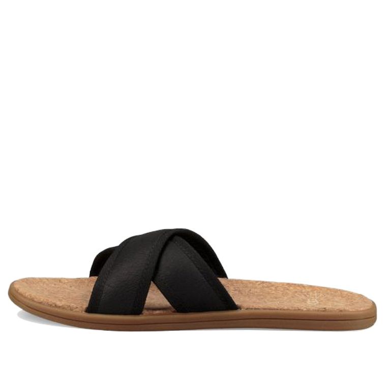 UGG Seaside Slide Cowhide Black Slippers 1092172-BLK
