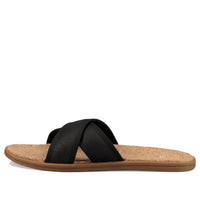 UGG Seaside Slide Cowhide Black Slippers 1092172-BLK