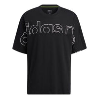 adidas neo M Brlv Tee2 Casual Sports Round Neck Short Sleeve Black H59450
