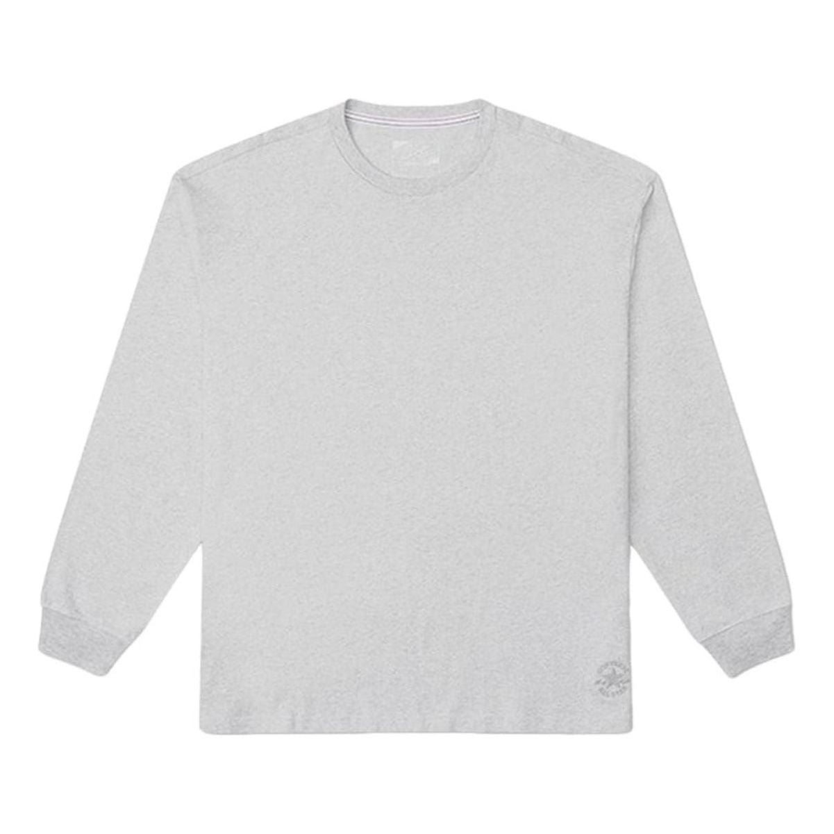 Converse Gold Standard Embroidered Logo Long Sleeves T-Shirt Asia Sizing 'Grey' 10026898-A02