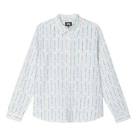 Stussy Jacquard Logo Stripe Shirt 'White' 1110101