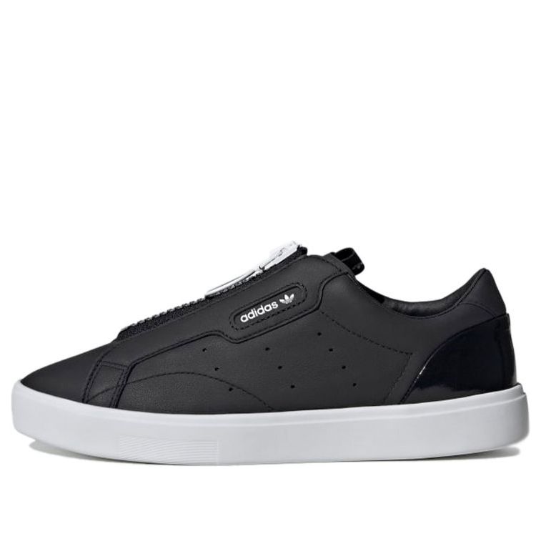(WMNS) adidas originals Sleek Zip 'Black White' EF0695