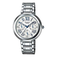 CASIO Waterproof SHEEN Stainless Steel Strap Silver Analog SHE-3034D-7A