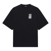 Balenciaga Unisex FW21 Printing Round-neck Tee Black 661715TKVE51070