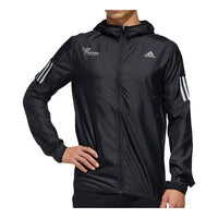 adidas Bjm Otr Jkt Men Reflective Sports Running Hooded Jacket Black FS5609
