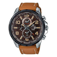 Men's ( Business ) CASIO EFDIFICE 3D Map Strap Watch Mens Brown Analog EFR-302BL-5A
