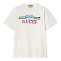 Gucci Cotton Jersey T-Shirt With Gucci Print 'Off White' 785345-XJGIM-9095