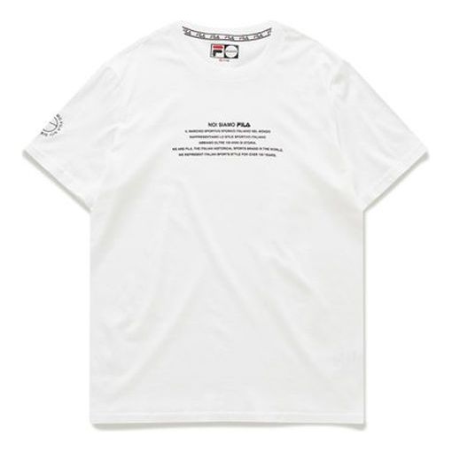 FILA Alphabet Printing Short Sleeve White T11M021104F-WT
